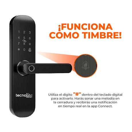 CERRADURA WIFI BIDIRECCIONAL 0.9W/0.15A. SMART MULTIPLE DESBLOQUEO AJUSTE APERTURA NEGRO