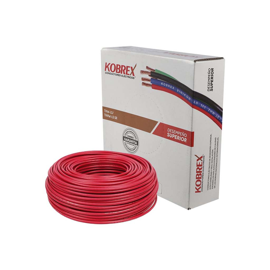 CABLE THW CAL. 10 ROJO ANTIFLAMA CAJA KOBREX