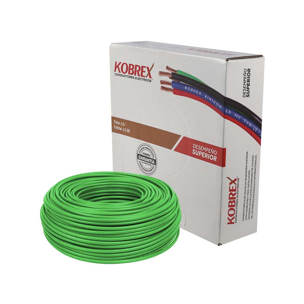 CABLE THW CAL. 12 VERDE ANTIFLAMA CAJA KOBREX