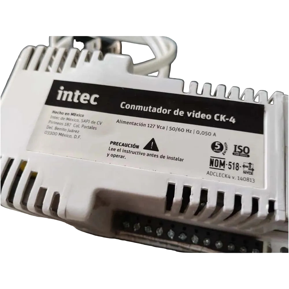 CONMUTADOR VIDEO P/2 TELECAMARAS Y 2 MONITORES CK-4 INTEC