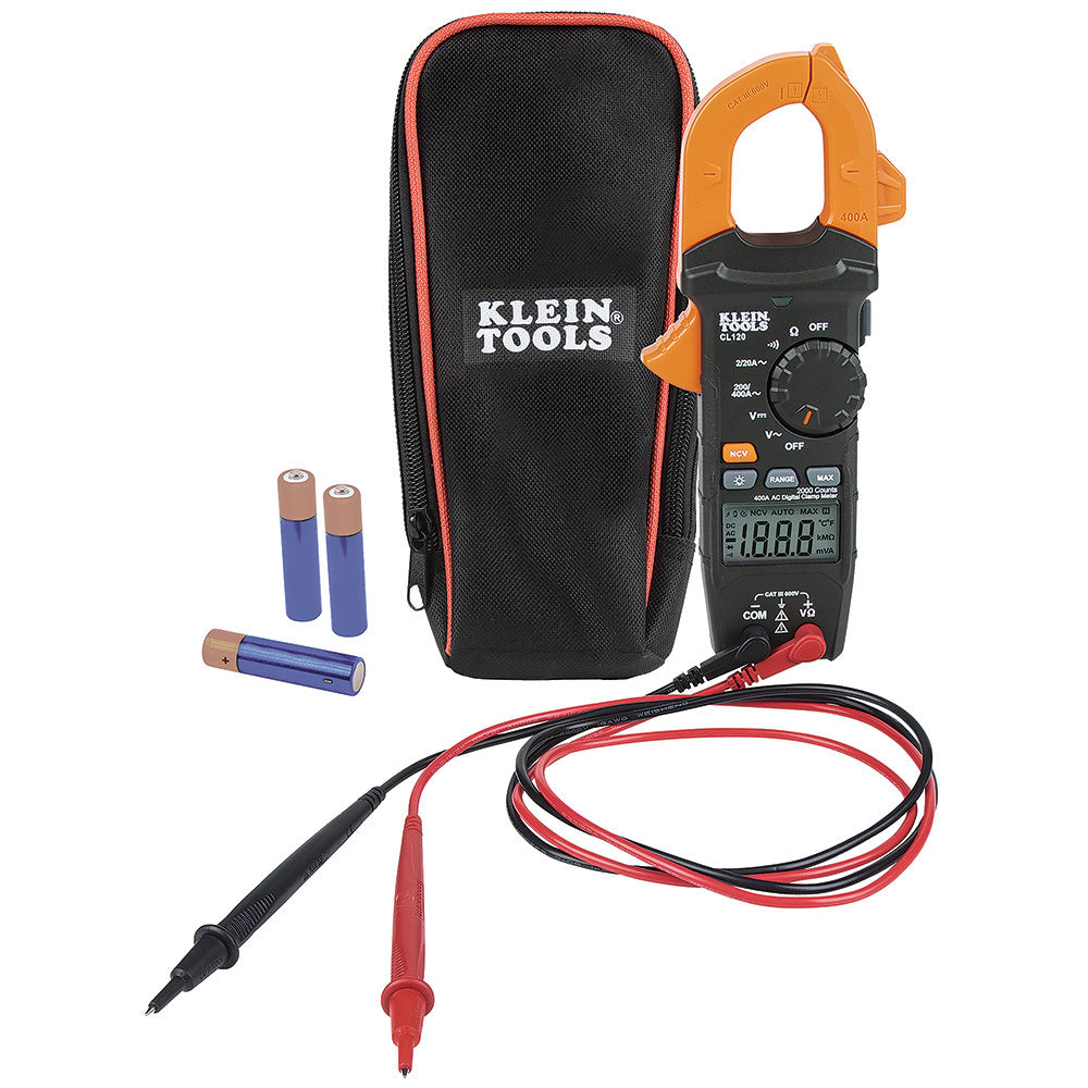 MULTIMETRO DIGITAL DE GANCHO DE RANGO AUTOMATICO 400A. CA KLEIN TOOLS