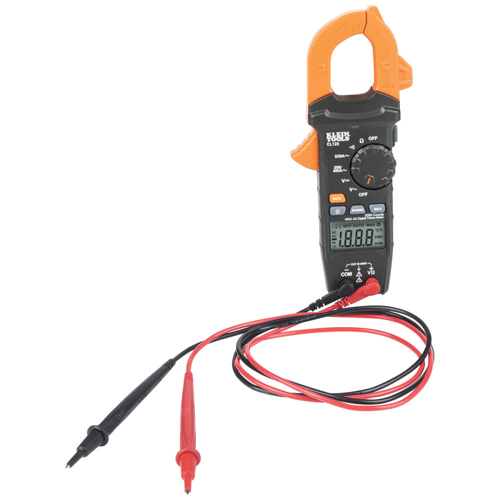 MULTIMETRO DIGITAL DE GANCHO DE RANGO AUTOMATICO 400A. CA KLEIN TOOLS