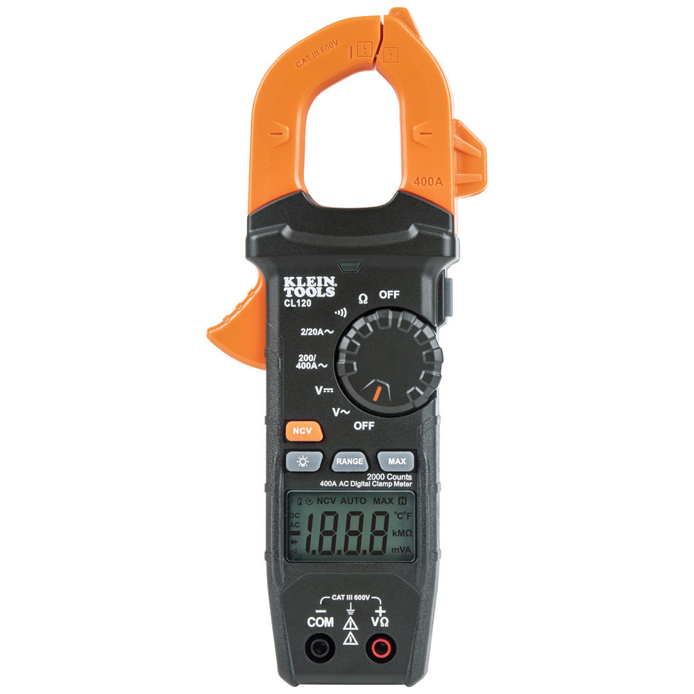 MULTIMETRO DIGITAL DE GANCHO DE RANGO AUTOMATICO 400A. CA KLEIN TOOLS