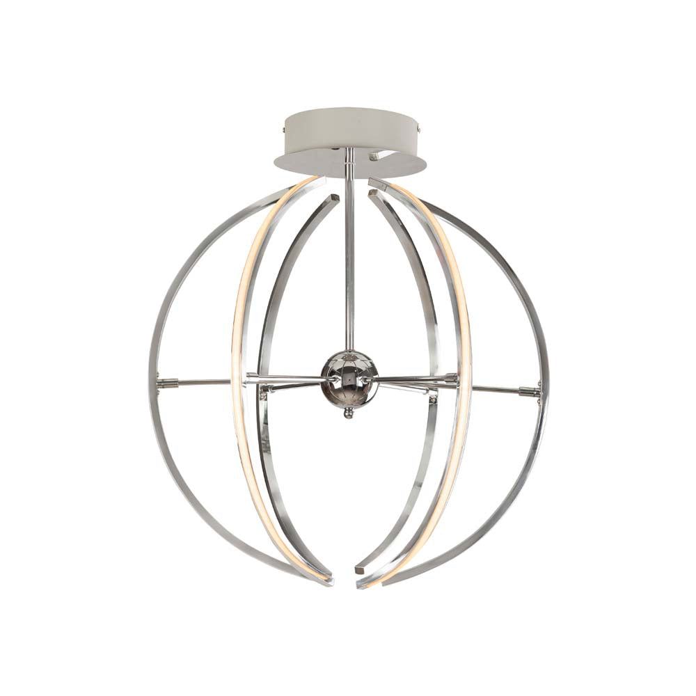 COLGANTE TIPO ATOMO ALUMINIO CROMO  LED 50W 3000K IP20 CALUX ***HAE2025***