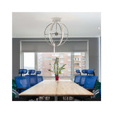 COLGANTE TIPO ATOMO ALUMINIO CROMO  LED 50W 3000K IP20 CALUX ***HAE2025***