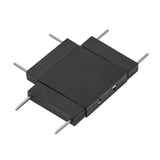 KIT DE COPLE EN FORMA DE T MECANICO Y ELECTRIFICADO ACABADO NEGRO PARA MINI RIEL MAGNETICO ILUTMAGMINI30B CONEXION HORIZONTAL.