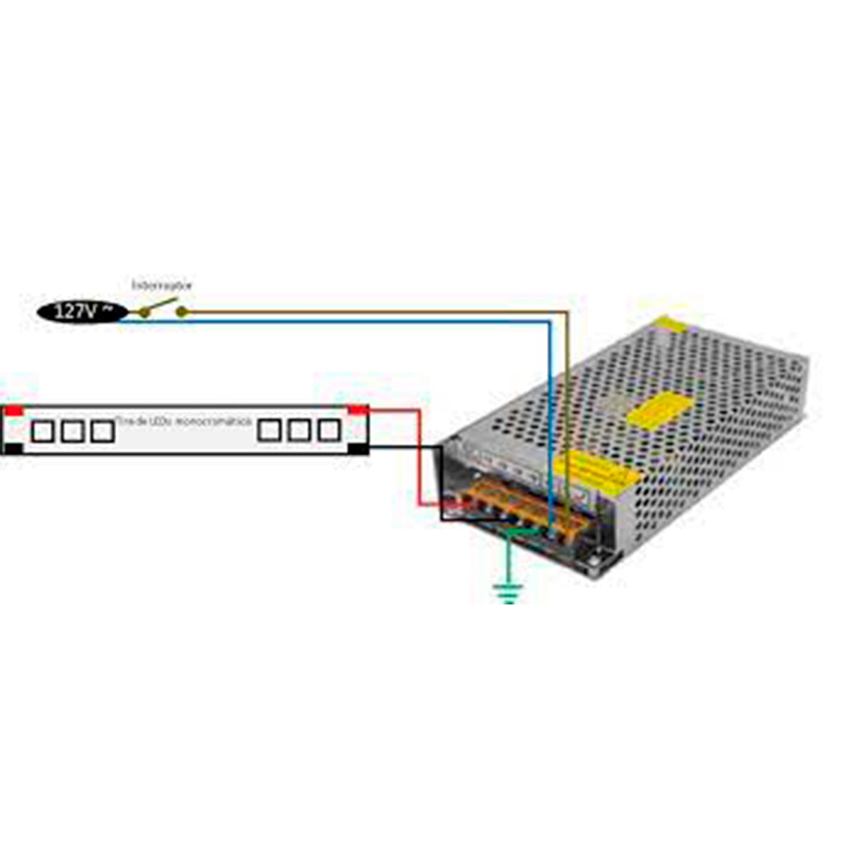 FUENTE DE ALIMENTACION 110-220VCA SALIDA 24VCD IP20 ILUMILEDS