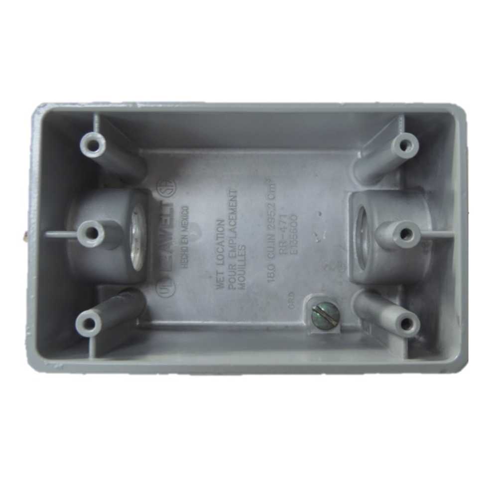 Condulet Rectangular de 19 Milimetros con 2 Entradas, RAWELT ...