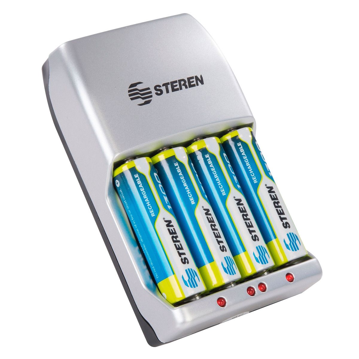 CARGADOR RAPIDO PARA PILAS AA Y AAA INCLUYE 4 PILAS AA STEREN