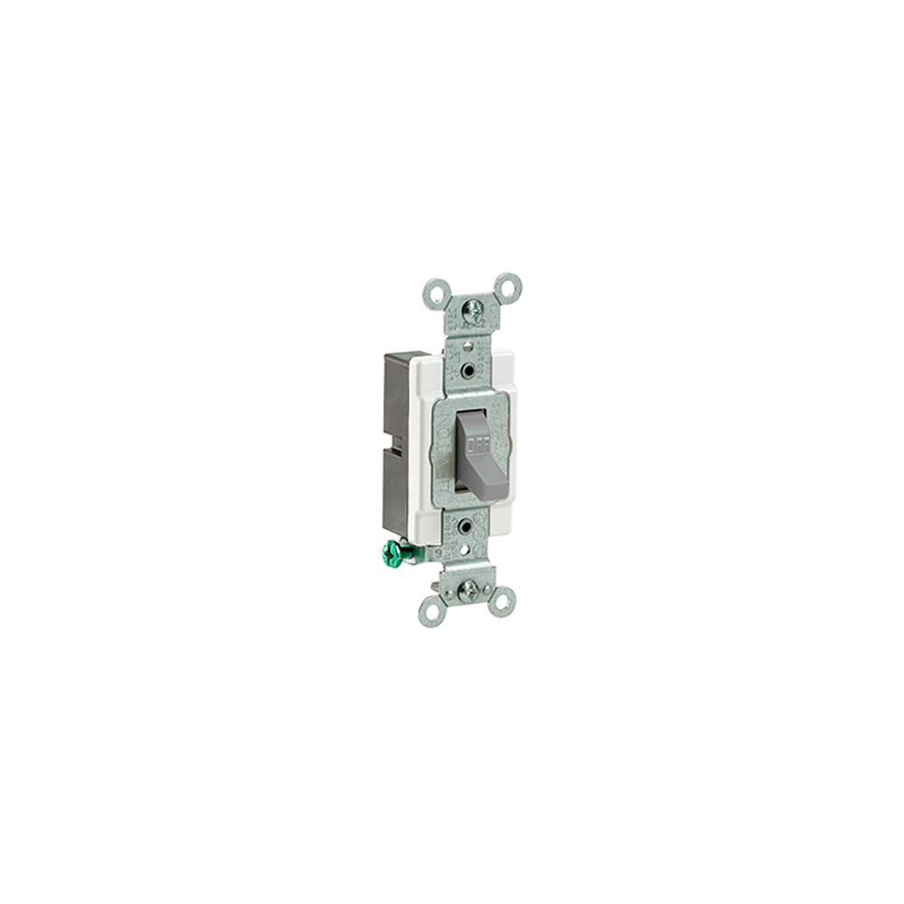 INTERRUPTOR PALANCA GRIS 1 POLO 15A. 120/277V GDO COMERCIAL