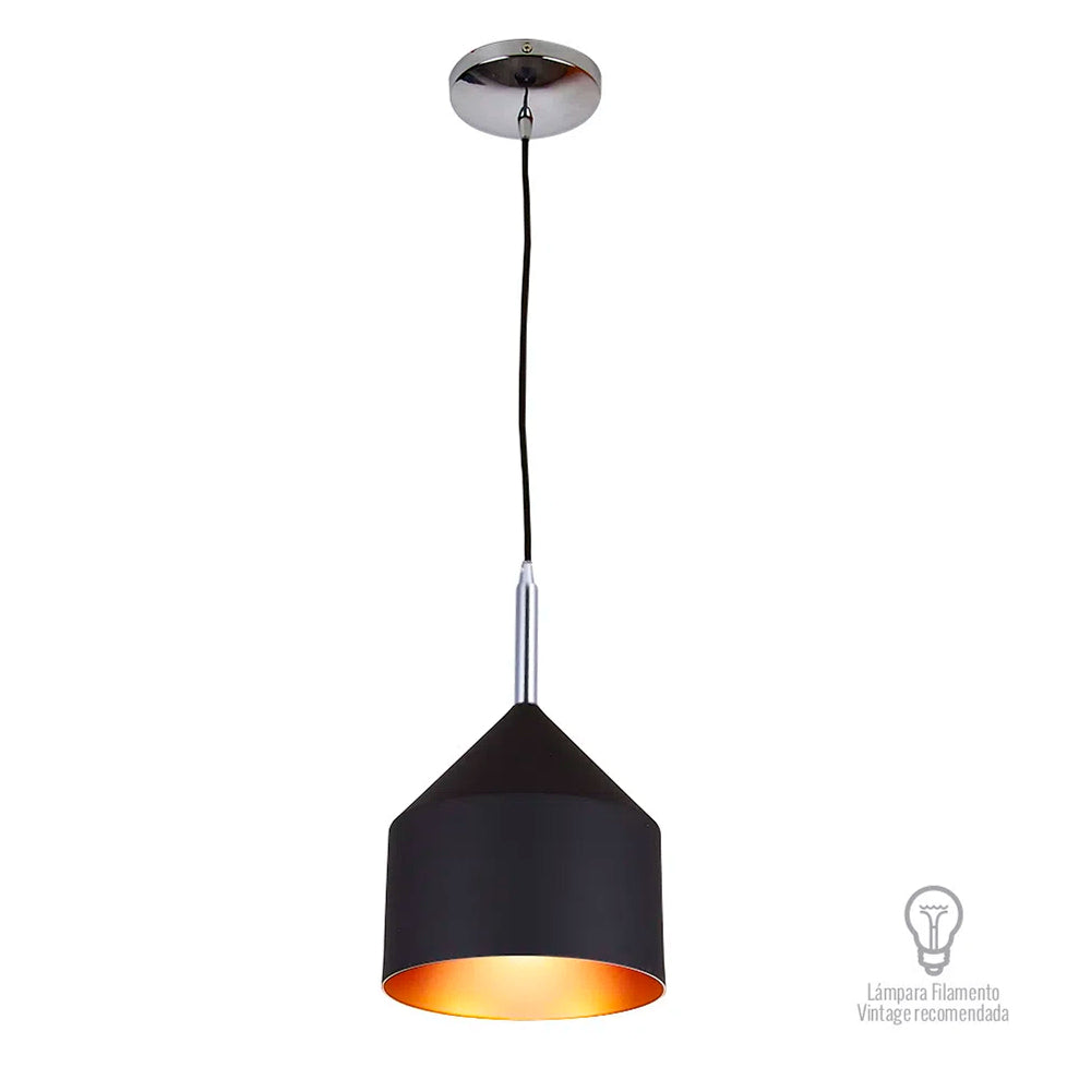 LÁMPARA DE INTERIOR PARA SUSPENDER AUVA TECNOLITE BASE E27 NEGRO