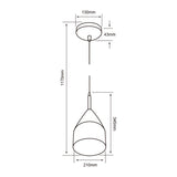 LÁMPARA DE INTERIOR PARA SUSPENDER AUVA TECNOLITE BASE E27 NEGRO