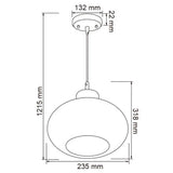 LÁMPARA DE INTERIOR TECNOLITE LUXOR PARA SUSPENDER BASE E27