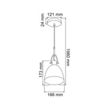 COLGANTE METÁLICO BAMBA TECNOLITE 1.98 METROS DE ALTURA POTENCIA MÁXIMA 60W BASE E27 NO INCLUYE FOCO ***HAE 2024*** ***HAE 2024***