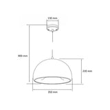LUMIN. SUSPENDIDO LED 18W/100-240V 3000K LIBRA BCO. ***TECNOLITE HAE***