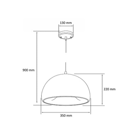 LUMIN. SUSPENDIDO LED 18W/100-240V 3000K LIBRA BCO. ***TECNOLITE HAE***