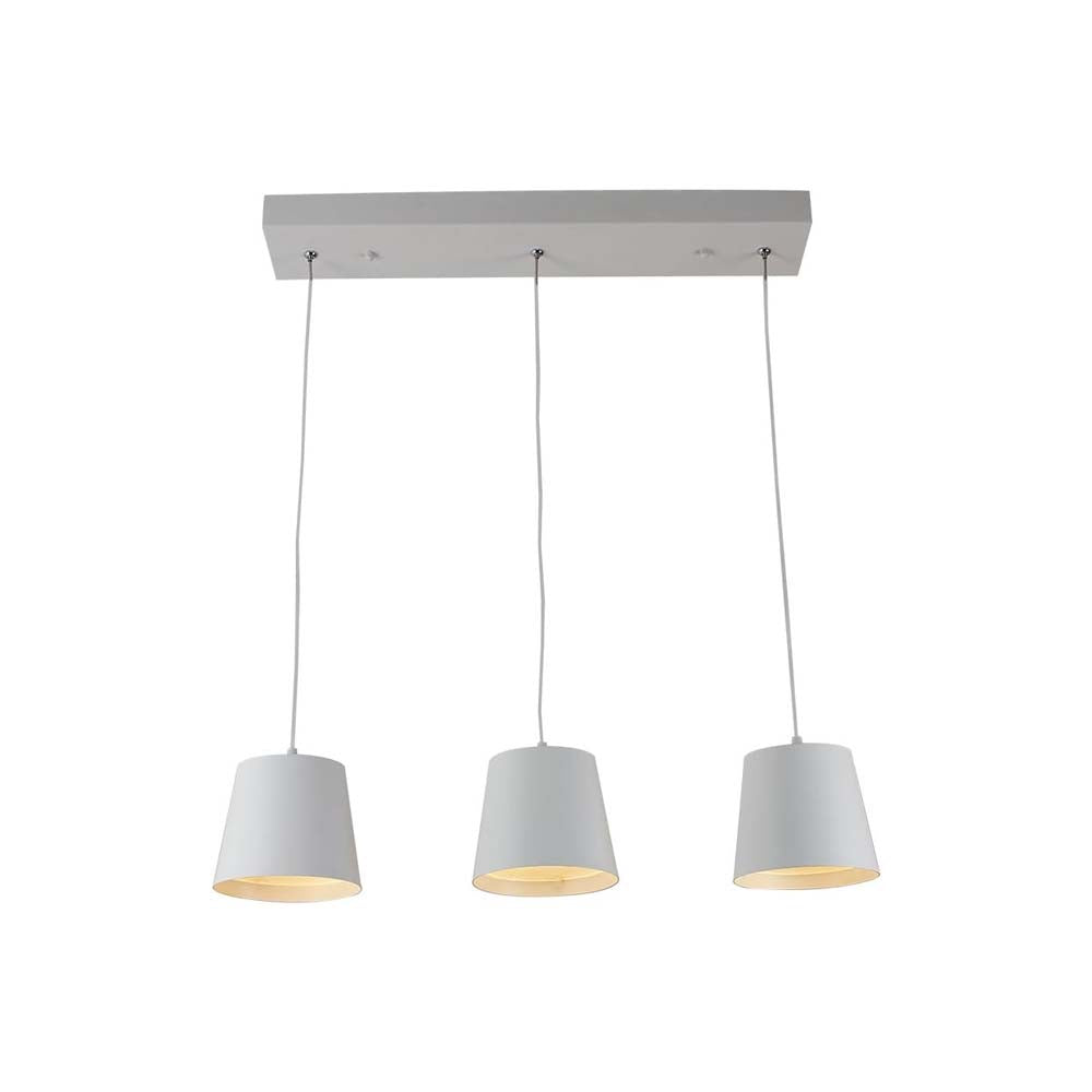 LUM. SUSP. INT. LED 5.5W/100-240V. ACERO BLANCO LAMEZIA II  *** HAE ***