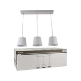 LUM. SUSP. INT. LED 5.5W/100-240V. ACERO BLANCO LAMEZIA II  *** HAE ***