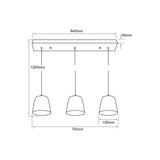 LUM. SUSP. INT. LED 5.5W/100-240V. ACERO BLANCO LAMEZIA II  *** HAE ***