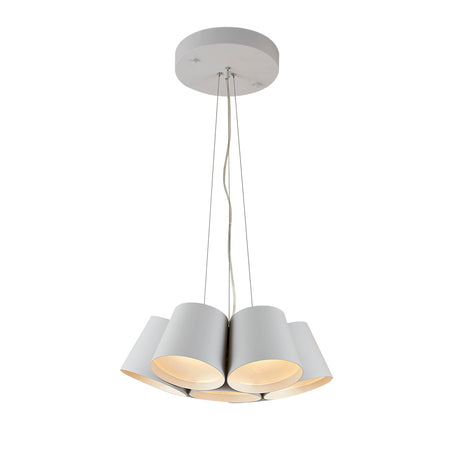 LUMINARIO SUSPENDIDO INTERIOR LED 5.5W/100-240V. ACERO BLANCO LAMEZIA IV *** PRODUCTOS CON EXISTENCIA NAVE 7 ***