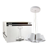 LUMINARIO SUSPENDIDO INTERIOR LED 5.5W/100-240V. ACERO BLANCO LAMEZIA IV *** PRODUCTOS CON EXISTENCIA NAVE 7 ***