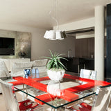 LUMINARIO SUSPENDIDO INTERIOR LED 5.5W/100-240V. ACERO BLANCO LAMEZIA IV *** PRODUCTOS CON EXISTENCIA NAVE 7 ***