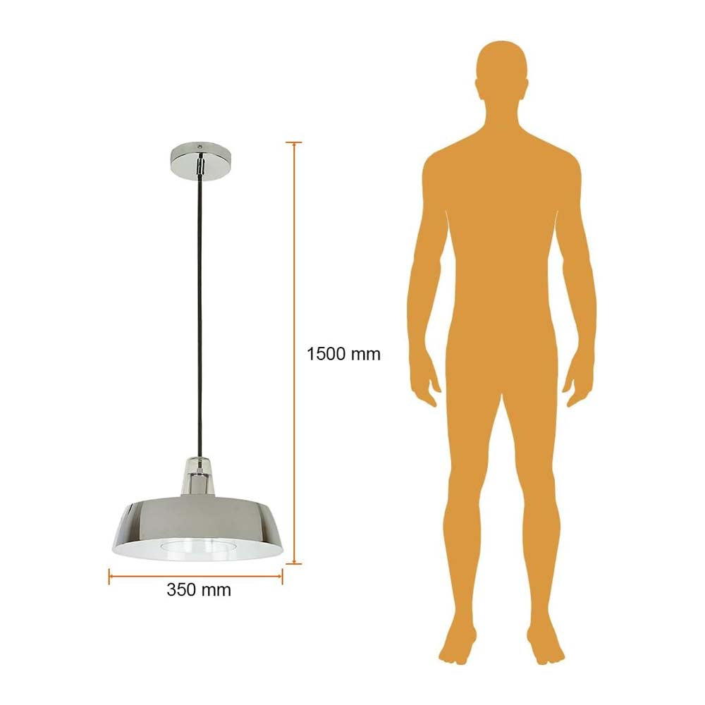 LUM. SUSP. INT. 20W/100-240V. ACERO CRISTAL CROMADO LA CANEE ***TECNOLITE HAE***
