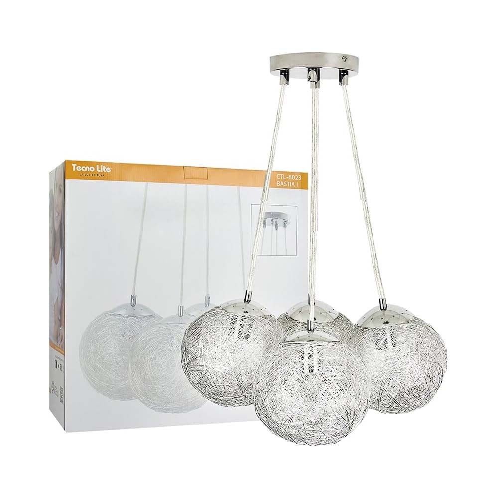 LÁMPARA DE INTERIOR PARA SUSPENDER BASTIA I BASE E27 ***TECNOLITE HAE***