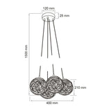 LÁMPARA DE INTERIOR PARA SUSPENDER BASTIA I BASE E27 ***TECNOLITE HAE***