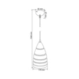 LÁMPARA DE INTERIOR PARA SUSPENDER LUINI BASE E27 ***TECNOLITE HAE***