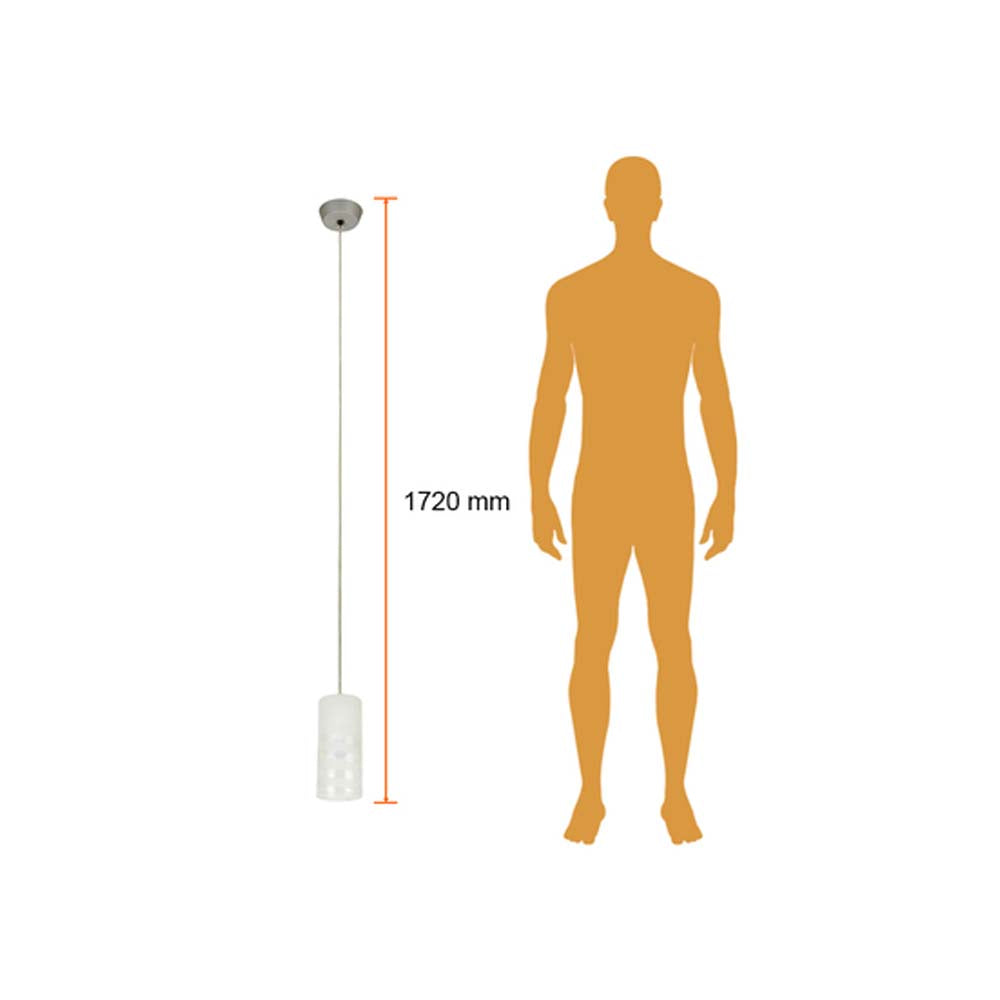 LAMPARA COLGANTE DE METAL 1.72 M DE ALTURA POTENCIA MAX. 60 W 1 BASE E27 NO INCLUYE FOCO