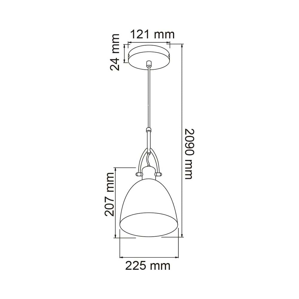 COLGANTE METÁLICO BAMBA II TECNOLITE 1.98 METROS DE ALTURA POTENCIA MÁXIMA 60W BASE E27 NO INCLUYE FOCO ***TECNOLITE HAE***