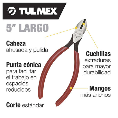 PINZA ESTANDAR CORTE DIAGONAL 15.6CMS. PUNTA CONICA KLEIN TOOLS ***HAE 2024***