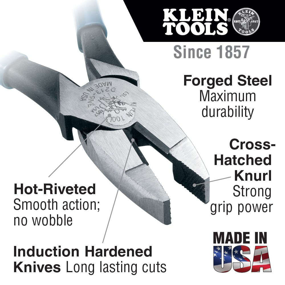 PINZAS DE LINIERO DE 238MM. PUNTA TIPO NEW ENGLAND KLEIN TOOLS***HAE2025***