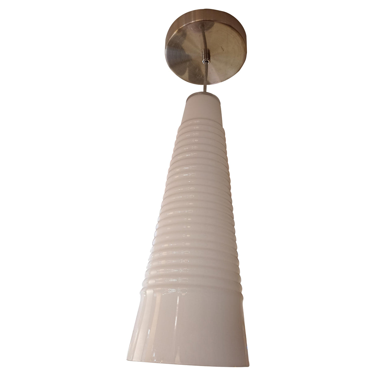 LUMINARIO TECHO PANTALLA DE CRISTAL 60W. BLANCO SATIN AJUSTABLE EC-022 DECOLAIT *** HAE ***