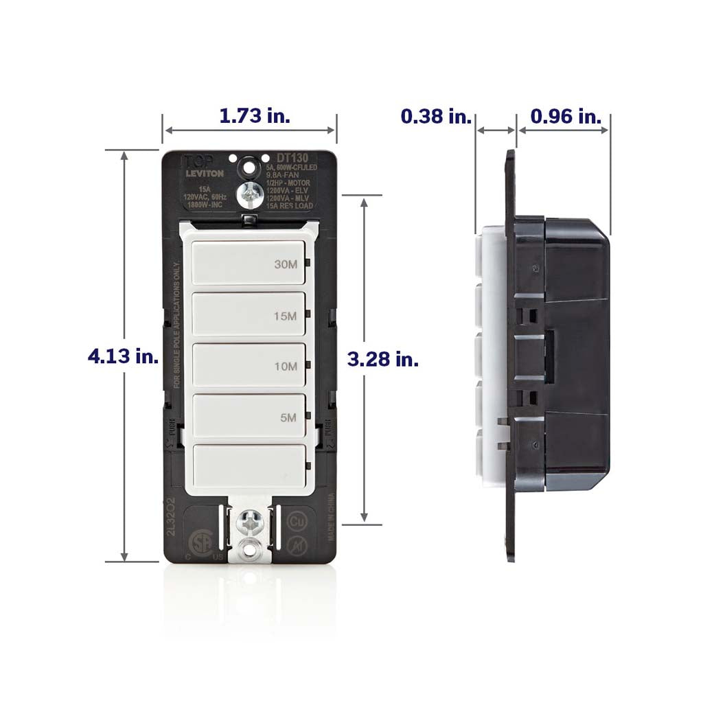 APAGADOR DE TIEMPO DECORA 30MIN. 600W/120V. LEVITON