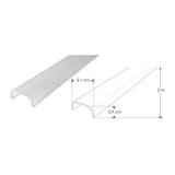 KIT DE PERFIL P/TIRA EXTRAPLANA DE LED SIN CEJA, ***INCLUYE:PERFIL RECT ALUM 2M, MICA DIFUSA 2M, KIT DE 2 TAPAS LATERALES, KIT DE 2 GRAPAS***