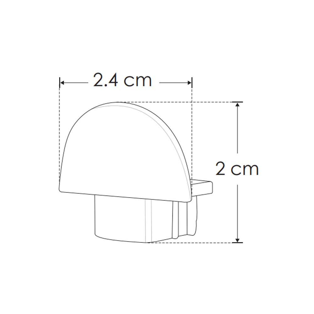 KIT PERFIL P/TIRA EXTRAPLANA LED C/CEJA (PERFIL RECT ALUM 2M + MICA DIFUSA 2M + 2 TAPAS LAT +  2 GRAPAS DE EMP/SOB IP20) ILUMILEDS