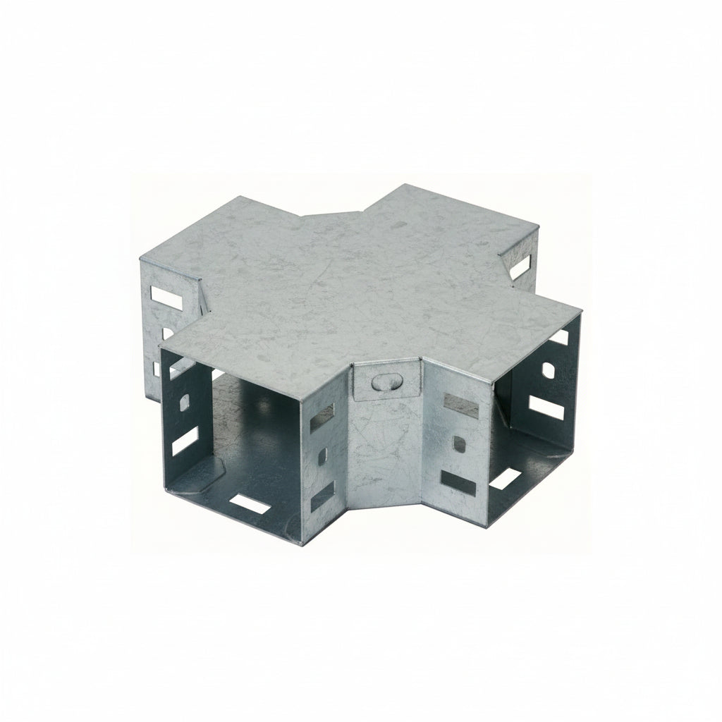 DERIVACION EN "X" PARA DUCTO CUADRADO 15X15CMS. GRIS MACSE