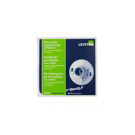PORTALAMPARA PORCELANA C/APAGADOR 29816-00C LEVITON