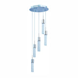 LUMINARIO COLGANTE DE CRISTAL C/ BURBUJAS 5X7.5W 1230LM *** HA. LUMI ***