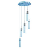LUMINARIO COLGANTE DE CRISTAL C/ BURBUJAS 5X7.5W 1230LM *** HA. LUMI ***