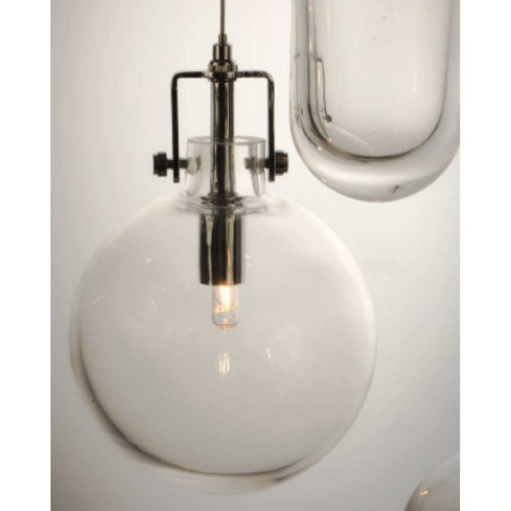 LUMINARIO COLGANTE CIRCILO DE VIDRIO ACABADO CROMO PULIDO 110-130V G9 S/ FOCO MCA ***MAXIM***