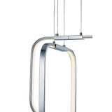LUMINARIO COLGANTE CUADRADO LED 2X7.56W 3000K 1058LM ACABADO CROMO PULIDO *** HA. LUMI ***
