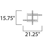 LUMINARIO COLGANTE CUADRADO LED 2X7.56W 3000K 1058LM ACABADO CROMO PULIDO *** HA. LUMI ***