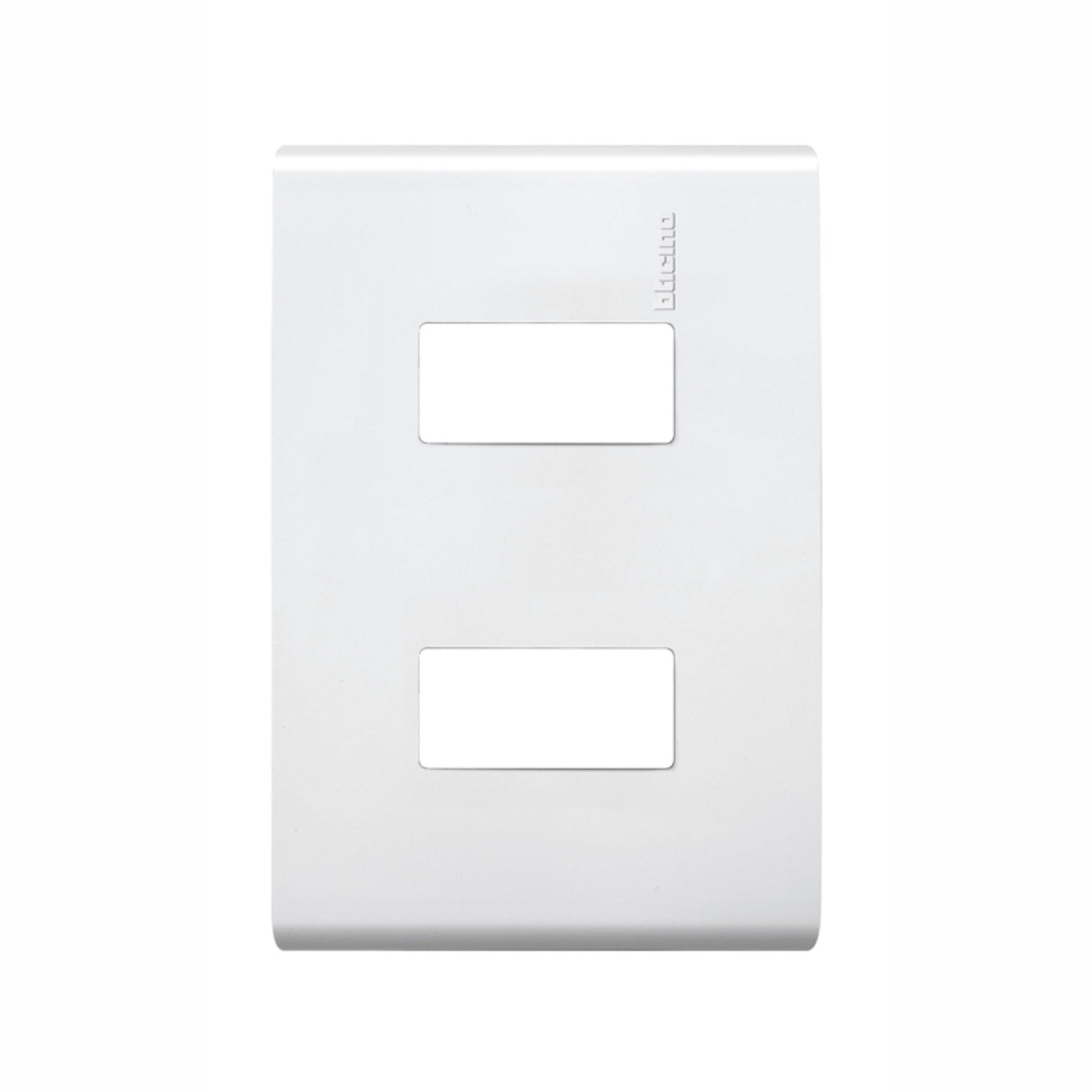 PLACA CON CHASIS RESINA 2 MODULOS BLANCO