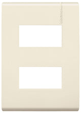 PLACA DE 2 MODULOS CON CHASIS DE RESINA, COLOR MARFIL