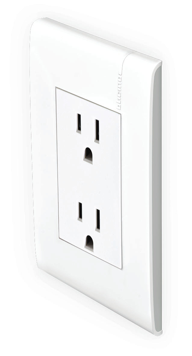 TOMACORRIENTE DÚPLEX 2P+T CON PROTECCIÓN INFANTIL 15A 127-250V PLACA LUNA