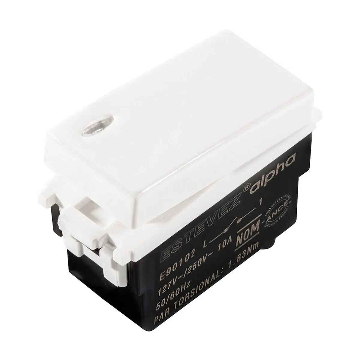 APAGADOR SENCILLO ESTEVEZ ALPHA CON PILOTO LED BLANCO