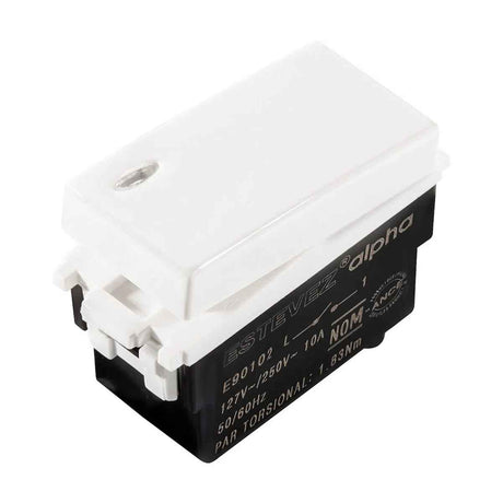 APAGADOR SENCILLO ESTEVEZ ALPHA CON PILOTO LED BLANCO